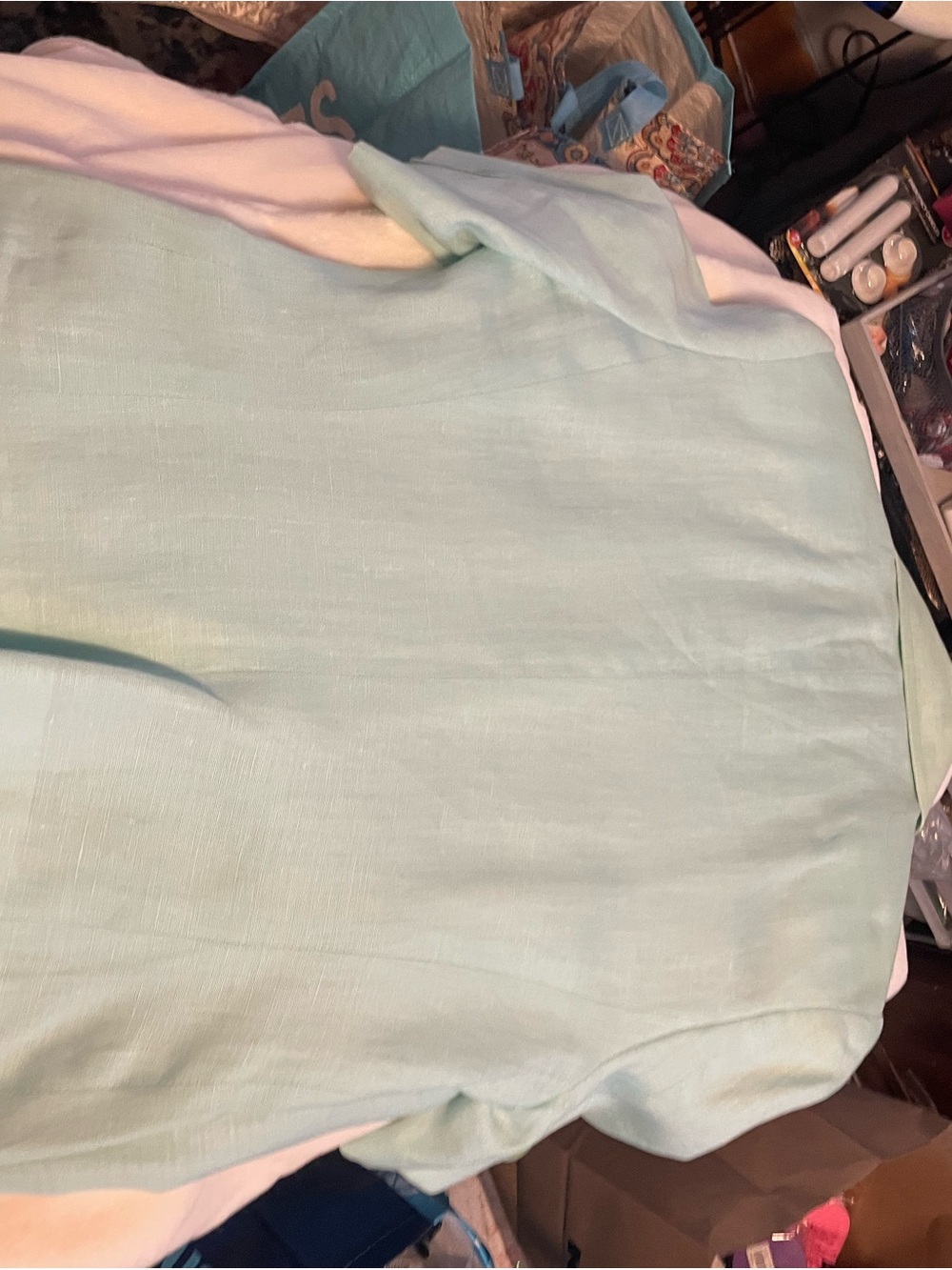 Celine Mint Green Short Sleeve Blazer and Skirt - Picture 3 of 6
